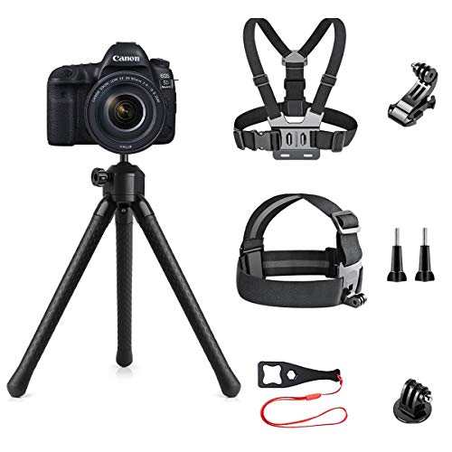 SmilePowo 8 in 1 Action Camera Accessory Kit Compatible with GoPro Hero 8 Max 7 6 5 4 3 3+ 2 1 Black GoPro 2018 Session Fusion Silver White Insta360 DJI AKASO APEMAN YI Campark SJCAM Action Camera