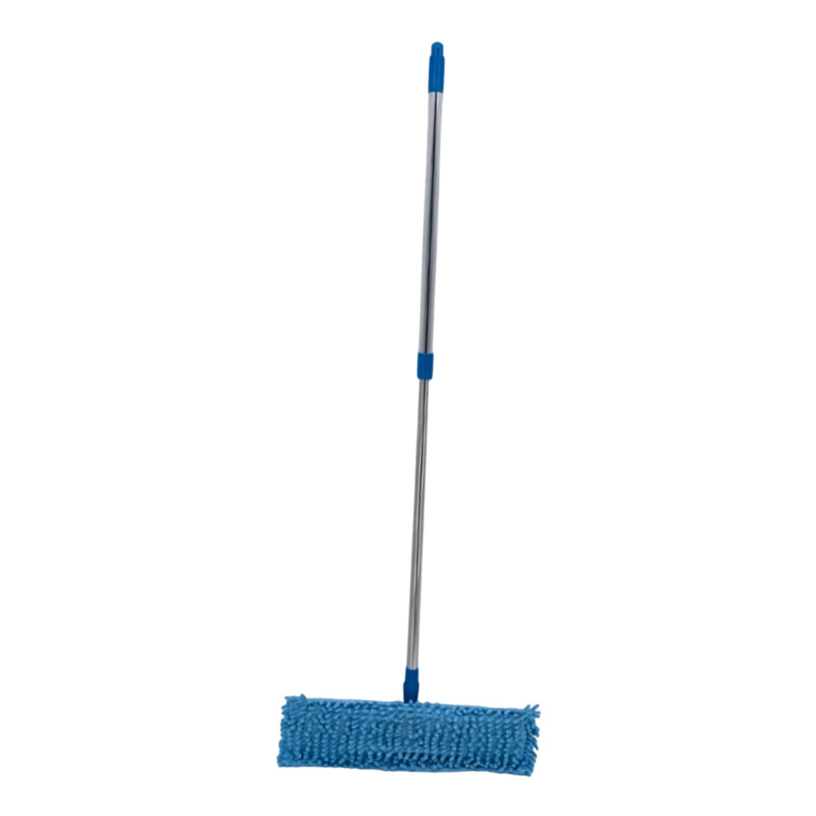 Trapeador Plano de Chenilla, Trapeador Húmedo Seco Desmontable y Lavable (Blue)