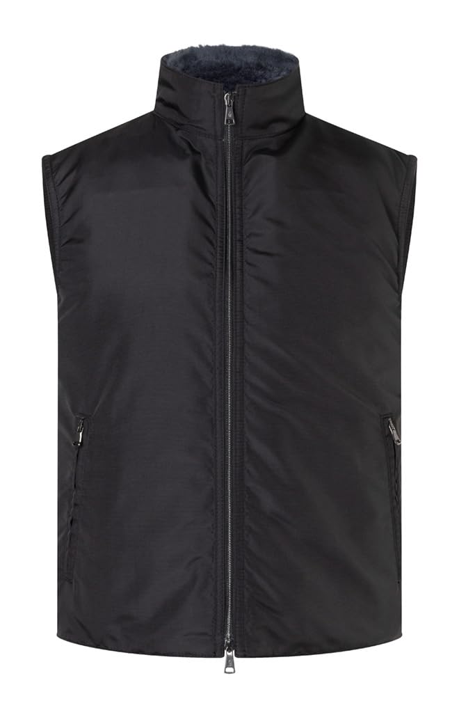Herren Westen HUGO mit 100% echtem Lammfell teilgefüttert, Wind- & Wasserabweisende Winterweste - warm, praktisch und hochwertig