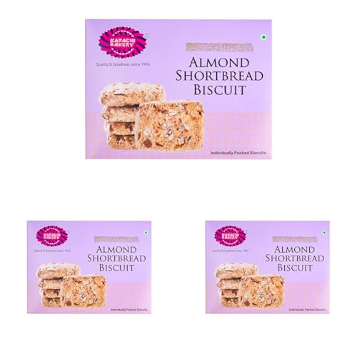Image of KARACHI BAKERY PREMIUM ALMOND SHORTBREDBISCUITS, 300G (Pack of 3)