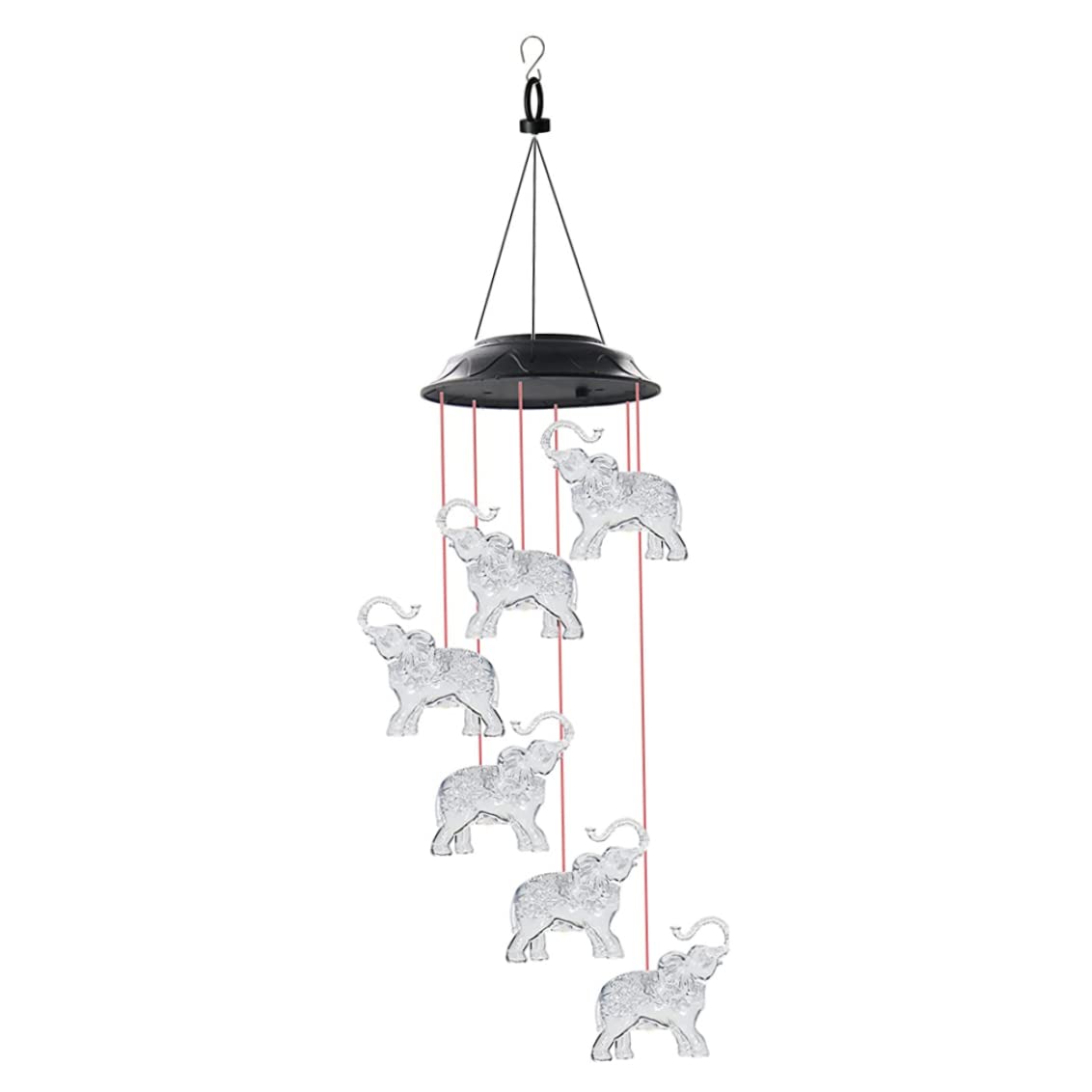 Carillon éléphant solaire LED étanche pour illuminer vos soirées de jardin