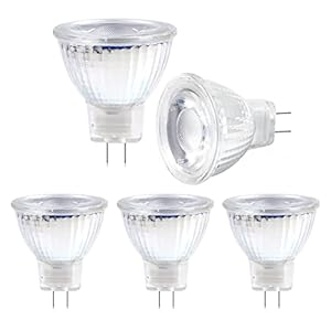 Bonlux 5 x 3W MR11 GU4 Ampoule LED Spot, Ampoule LED Blanc Chaud 3000K, Remplacement d’Ampoule Équivalente Halogène 25W, 270lm, Spot 35° Culot GU4 35*40mm, AC/DC 12V