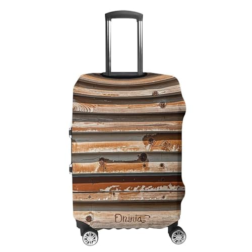 Wooden Board Arrangement Luggage Cover Elastic Suitcase Protector Case Anti-Scratch Washable Baggage Covers Protector For Traveling, Aircraft Consignment XL4