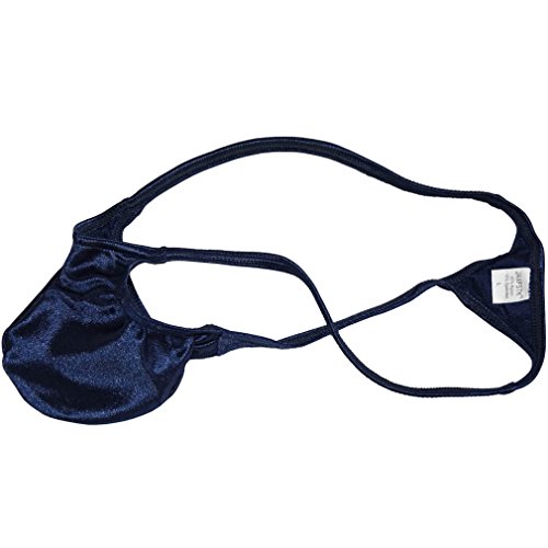 Men's Silky Thongs String Bulge Pouch Shiny T-Back Guys Underwear Mini Bikini Pants