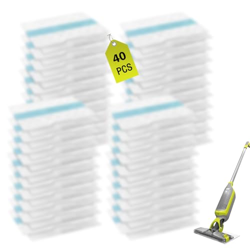40PCS VACMOP Disposable Hard Floor Vacuum and Mop Pad Refills for Shark Pro VM252 VM251 VM250 VM200 VC205 QM250 VM190 VM200P12 VMP30 Vacuum Cleaner Replacement Parts