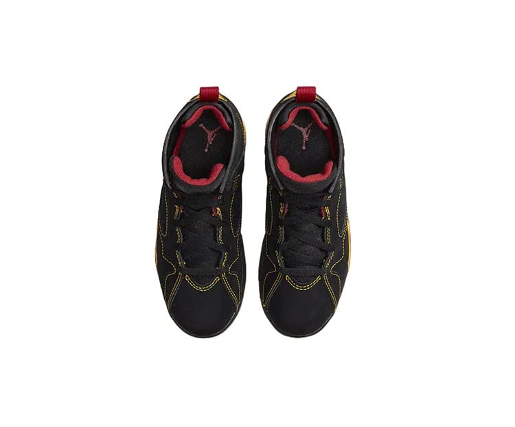 Little Kid's Jordan 7 Retro Citrus Black/Citrus-Varsity Red (DJ2778 081) - 13.54