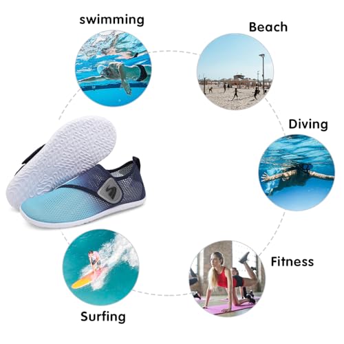 Image of Spesoul Womens and Mens Water Shoes Breathable Quick Dry Soft Barefoot Aqua Socks for Hiking Swim Beach Surf Yoga Sport