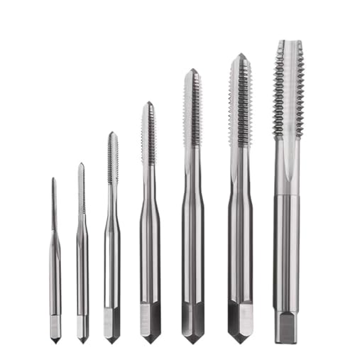 Screw Machine Thread Tap Drill Bits Straight Flute 5/16-36 3/8-18 7/16-18 1/2-12 9/16-14 7/8-24 15/16-24 5Pcs(Color:5I16-40UNS)