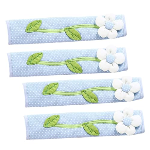 POPETPOP 4 Piezas Cubiertas De Manijas De Armario Cubierta De La Manija Del Refrigerador Lavable Blue
