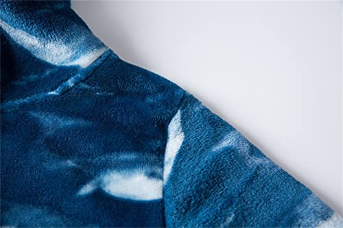 Kids Flannel Hooded Kimono Fall Outfit Fuzzy Fleece Warm Long Sleeve Hoodies Fluffy Tie Dye Thick Winter Clothes4