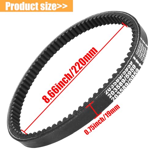 QAZAKY 2 PCS Drive Belt Compatible with Manco 5959 Comet 203589 Hoffco 99470 30 Series TAV30 TAV2 Ken-Bar 300009 Carter Kartco Go Kart 5HP-6HP 7HP 285B 286B 286U 485B 906C Murray 12-8487 Rotary 8487 - Image 2