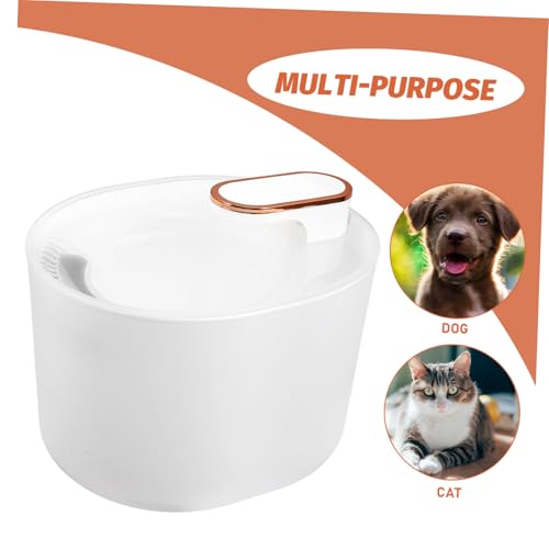 Fuente automática para mascotas Yardwe, blanca, 7.87x6.69x5.31 pulg miniatura 3