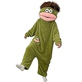 Generisch Kuscheliger Schlafanzug | Lustiger Flanell Schlafanzug aus weichem Flanell | Cartoon-Partner-Pyjama | für Paare, Damen & Herren, Zuhause, Reisen, Filmabend, Winterparty, Karneval