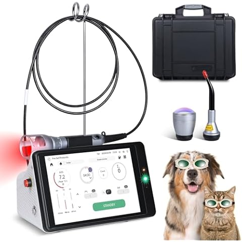 Cold Laser Therapy System with LCD Touch Screen, High Power Red Light Therapy Machine for Vet/Human, Near Infrared Light for Joint Muscle Relief - 980nm+810nm+635nm Cover