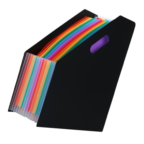 WRITWAA Carpeta Archivadora Expandible Tipo Acordeón Grande Organizador Portátil Plástico para Recibos Facturas Documentos Almacenamiento y Ligero para Oficina Hogar Escuela