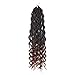 Goddess Locs Crochet Hair 18 Inch 6 Packs Wavy Curly Ends Goddess Faux Locs Crochet Hair for Black Women Pre Looped Crochet Braids Synthetic Hair Extensions (24 Strands/pack,#1B/30)
