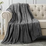 Utopia Bedding Fleece Blanket Throw XL Size Grey (50x70 Inches) Ultra Soft Warm Lightweight Anti-Static Cozy Winter Blanket for Bed, Couch, Sofa and Chair, All-Season Home Decor Gift for Men & Women