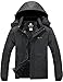 GEMYSE Herren Skijacke Wasserdicht Winddicht Gef&uuml;ttert Winterjacke mit Kapuze f&uuml;r Sport Freizeit Outdoor(Graphitgrau,XL)