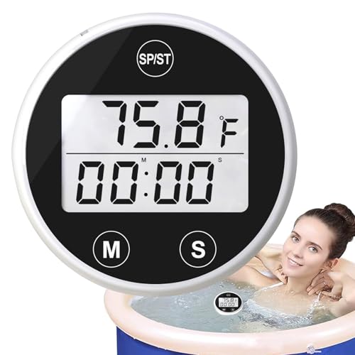 Strumento Galleggiante Intelligente: Struttura flottante autosufficiente che misura la temperatura acqua con precisione in modo sincronizzato. Facile trasporto e utilizzo immediato in diversi ambienti acquatici come termometro da bagno multifunzione senza manutenzione.
