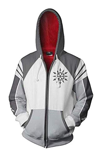 Jonikow Unisex Printed Sweatshirt Hoodies Zipper Hoodie Jacket Cosplay Costume (XXL, 11)