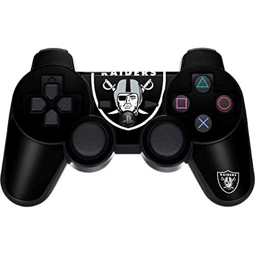 Skinit Decal Gaming Skin Compatible with PS3 Dual Shock Wireless Controller - Officially Licensed NFL Las Vegas Raiders Large Logo Design