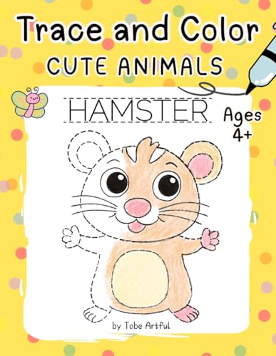 Trace and Color Cute Animals: With Letter Tracing Practice | Coloring Book and Drawing Pad for Kids Ages 4+ | Fun and Educational Art Activity image 2
