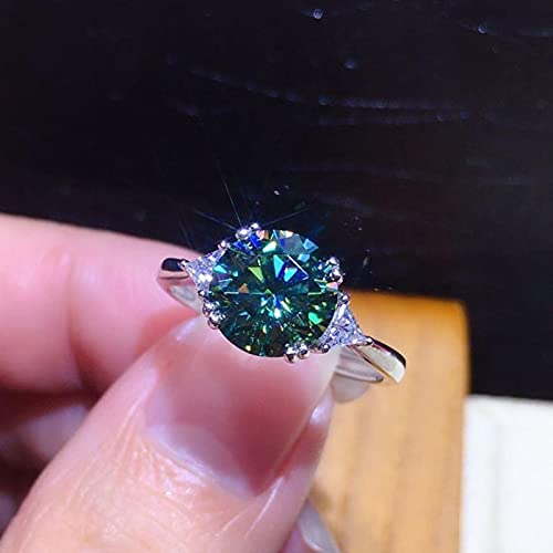 1 carati moda artificiale verde e bianco blu