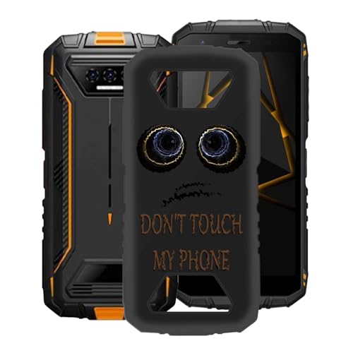 Coque Doogee S41T en silicone noir flexible avec motif Don't Touch