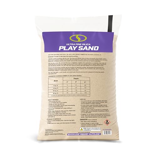 Image of Sun Joe Silica Play Sand for Sandbox, Sensory Table & Garden Spaces, Ultra Fine, 20 Lb Bag - Indoor and Outdoor Natural Craft Accessory for Molding, Digging, Sculpting and Gardening, PLYSAND20