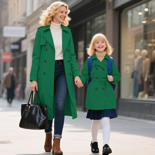 Image of Betusline Womens & Girls Waterproof Trench Coat Double Breasted Lapel Overcoat Outerwear, 3 Years - Women 2XL