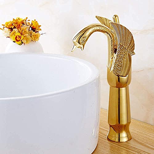 Robinet de lavabo de salle de bain mitigeur laiton eau chaude et froide