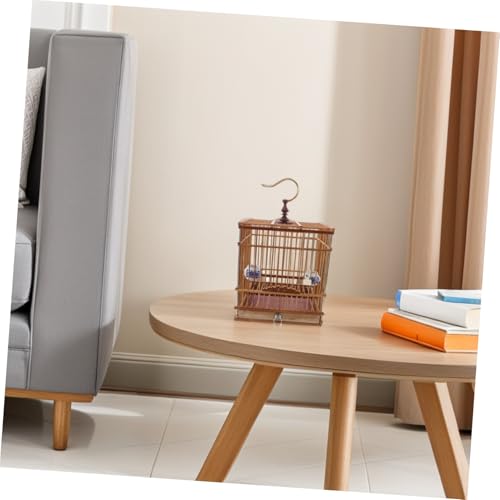 Cage pour petits oiseaux en bambou suspendue pour salon et véranda - 8