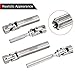 INJORA Drive Shaft D-Shaped Hole Stainless Steel Center Drive Shaft for Axial SCX24 JLU C10 Bronco Base Camp 4Runner 1/24 RC Crawler Upgrade Parts