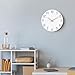 Roymnie Wall Clock, 10 Inch Modern Wall Clocks Battery Operated, Silent Non Ticking Clock Decorative for Kitchen, Living Room, Bathroom, Office, Bedroom(White)
