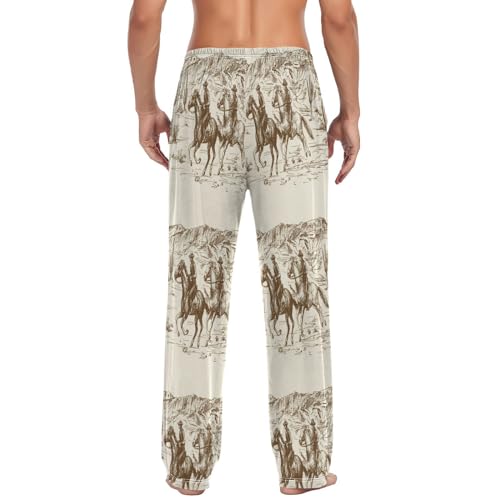 West Country Cowboy Mens Pajama Pants Lounge Men's Pajama Bottoms Soft Sleep Pants With Pockets XL4