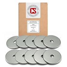 Stainless Fender Washers - Extra Thick ID 2" OD 1/8" Thick, 18-8 Stainless Steel, 5/16" x 2" 10 Pack