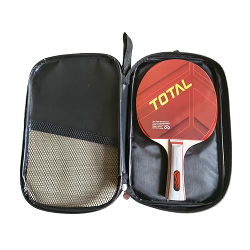 Image of Total Table Tennis Bat Cover for 2 Rackets | Net Cover with Mesh Pocket | Lightweight, Shockproof & Waterproof TT Paddle Bag for Travel & Storage