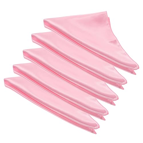 10 Servilletas de raso rosa MAGICLULU | Tela reutilizable de satén para mesa 4