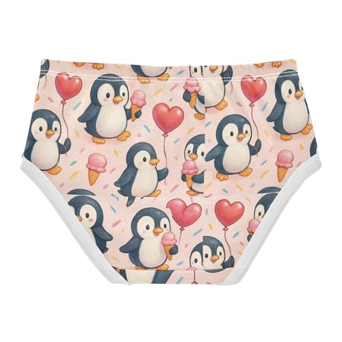 Joisal Cotton Girls Underwear Toddler Cute Cartoon Penguins Poses Girl Panties Cute Florals Underpants Briefs 2t2