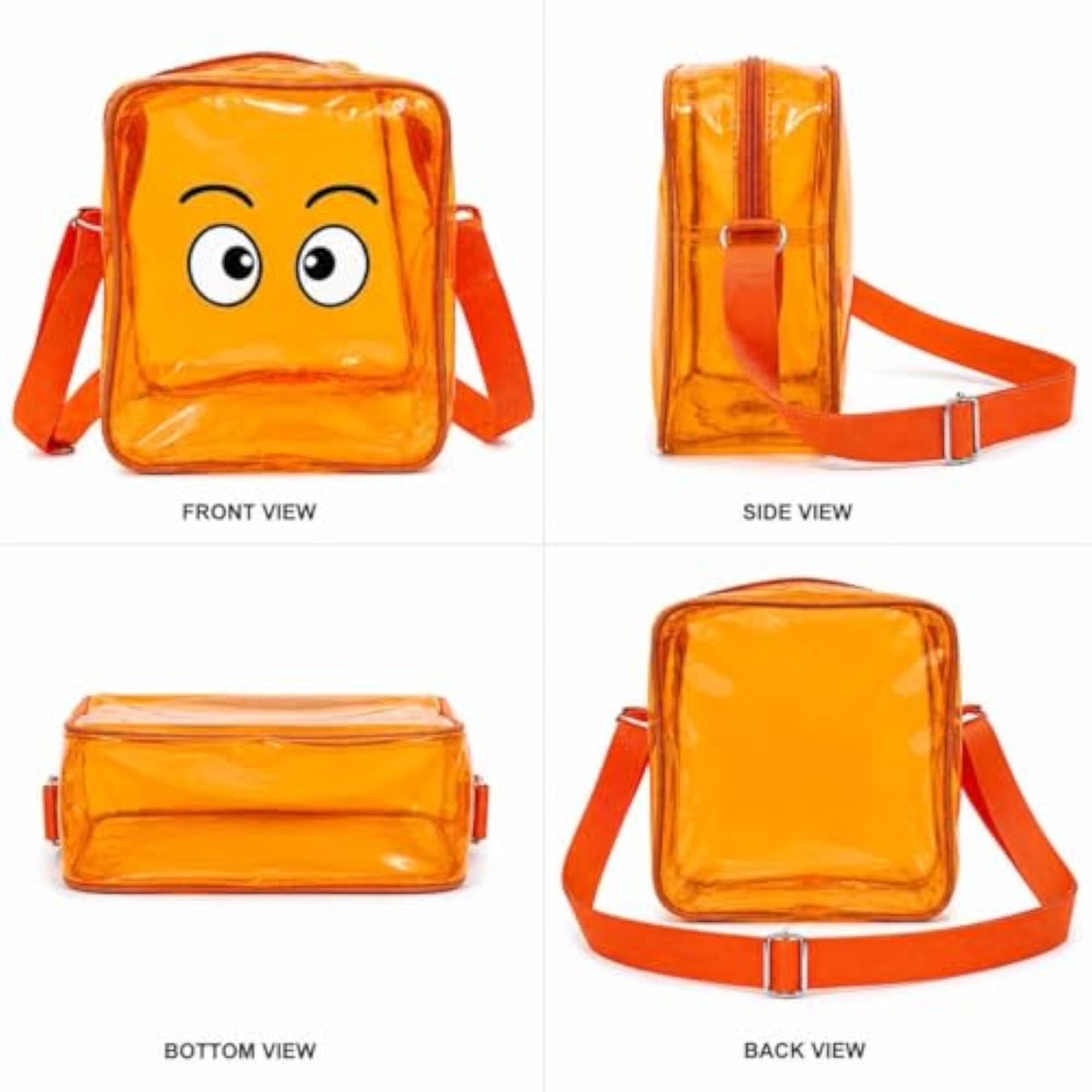 Transparent PVC Sling Bag, Multipurpose Clear Shoulder Bag