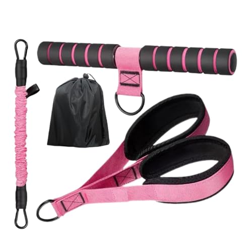 Bandas de resistencia para pies con asas, dispositivo de fitness ajustable para entrenamientos versátiles – banda de resistencia con asa para gimnasio, yoga, pilates, abdominales