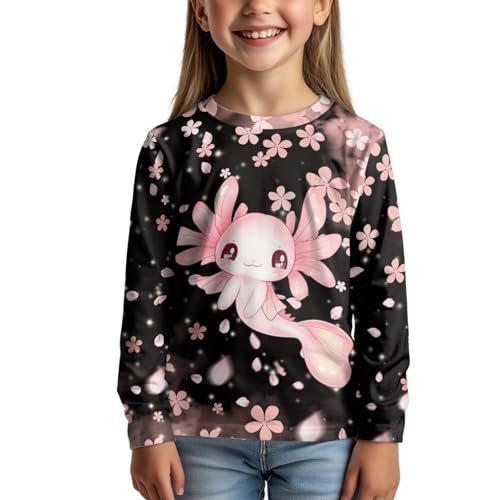 Image of WELLFLYHOM Long Sleeve T-Shirt for Boys Girls 3-16 Years Old Tee Tops Crewneck Pullover Shirts Fall Outfits