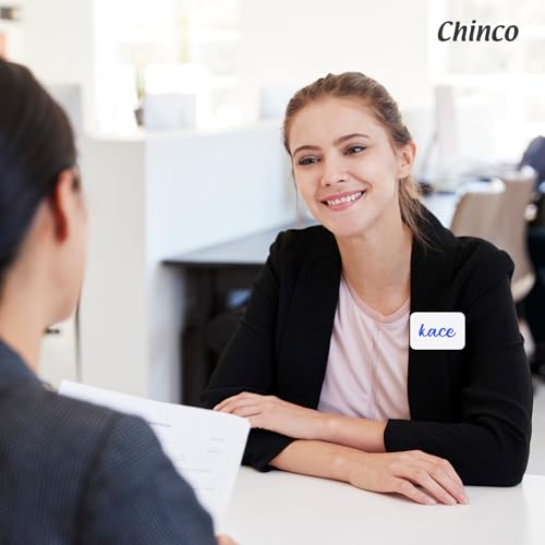 Image of Chinco 50 Sets Magnetic Name Tags 3.4 x 2.1'' Magnet Badge Holder DIY Blank Name Tags Personalized and Reusable Magnetic Backing for Office School Supplies(Green)