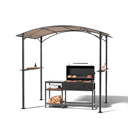 RTDTD 8x5 Grill Gazebo with Canopy - Heavy-Duty Metal Frame,with