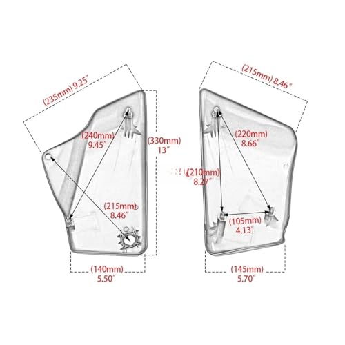 Carénage côté gauche droite de batterie pour moto Shadow VT1100 1999-2008