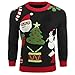 Pull de Noël pour Hommes, modèles de Tricot Rudolf Renne Pull Tree Elf Santa Noël Pulls Tops Rouge/Noir Pull Noel Pull Moche De Noel