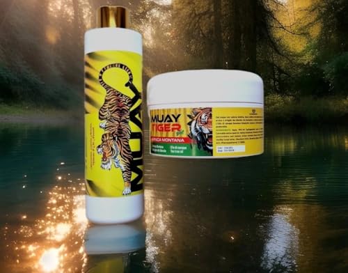 MUAY TIGER KIT CREMA+BALSAMO DOLORI MUSCOLARI ARTICOLARI MUAY THAI MMA BOXE