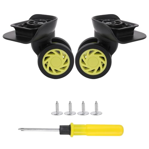 Roues pivotantes pour valise plastique noir 8,4 cm avec rotation fluide W208