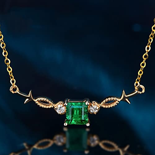 Collier pendentif émeraude et or jaune le cadeau précieux idéal - 6