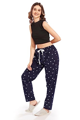 Image of WEET Women's Cotton Heart Printed Pyjama|Night Lounge Pants for Ladies
